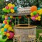 12 Inch Teal Metallic Gold Orange Pink Hot Fruit Green Balloons( Teal Green Orange)